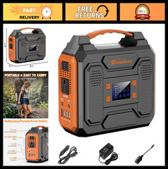 300W Portable Power Station Solar Generator 280Wh, AC/DC/USB Power Bank for Camp