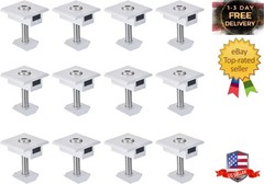 12 Pcs Solar Panel Middle Clamps 40mm Aluminium Solar Panel Mount Mid Clips