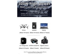 Portable Power Station 300W 90000mAh Outdoor Backup Battery 220V Orange