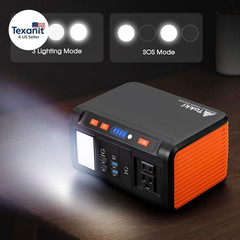 Solar Generator 250W Portable Power Station with 40W Solar Panels 222Wh Pure Sin