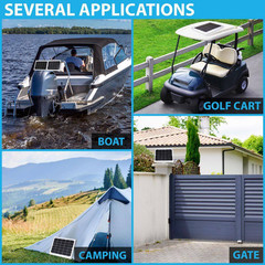 10-Watt 12-Volt, High Efficiency Monocrystalline Solar Panel with Solar Connecto
