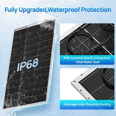 ECOWORTHY 100 Watt Solar Panel 18 Volt Monocrystalline Solar Panel High Effic…