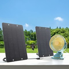 USB Solar Panel 2Pack with DC Male to Male Cable- Solar USB Charger 5v 6W x2