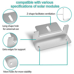 Solar Panel Z Bracket Solar Panel Mounting Mounts RV Boat Roof Wall 1 set of 4/8