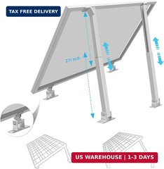 2 Sets (4Pcs) Solar Panel Mounting Brackets – Adjustable Solar Panel Tilt Mount