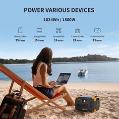 pecron Portable Power Station E1000LFP 1024Wh 1800W LiFePO4 Expandable Refurbish