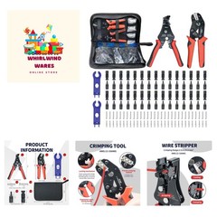 60PCS Solar Connector Crimping Kit with 30 Pairs MC4 Connectors – Ultimate So…