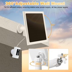 Solar Panel Charger for Ring Cameras – Waterproof 6W 5V, 3-Pack, Compatible with