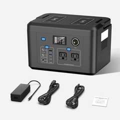 Powkey 600W 296Wh Portable Power Station, 2 Pure Sine Wave Outlets