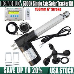 Complete Single Axis Solar Tracker System W/ 6″ 6000N Linear Actuator Anemometer