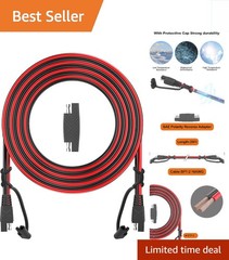 12FT 16AWG SAE Cable for Battery Maintenance and Solar Panels—Durable & Reliable