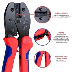 Solar Connector Crimping Tool Kit 60 Piece Male Female IP67 Waterproof 2.5 4 6