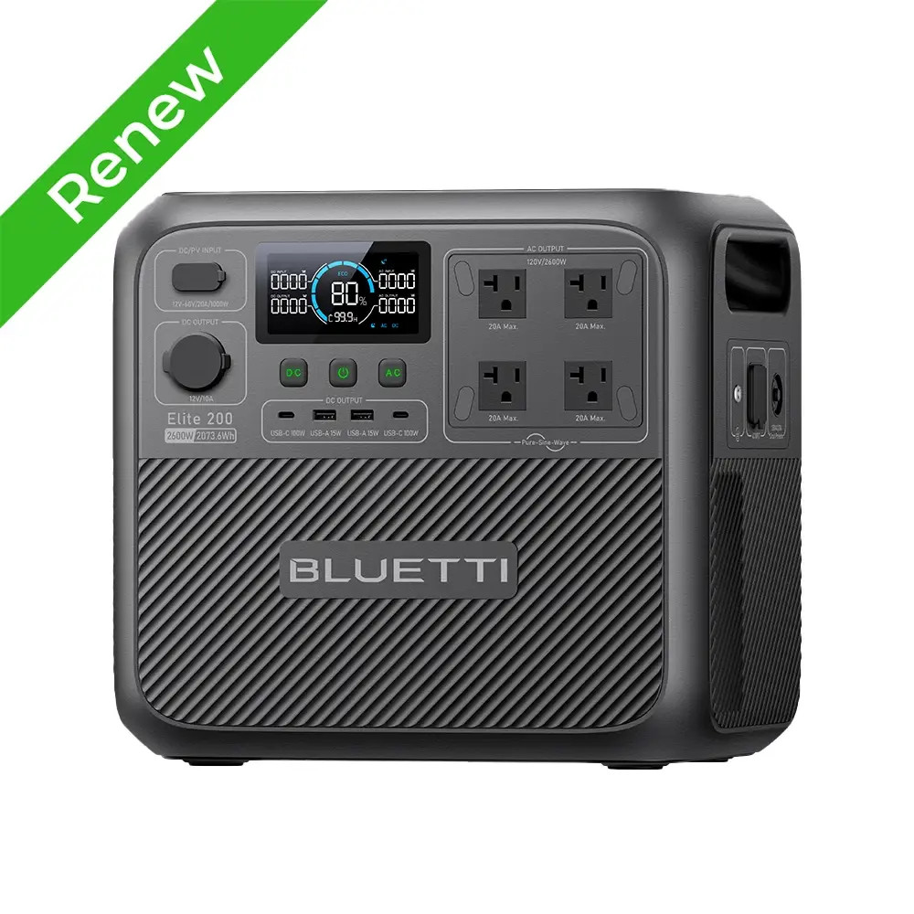 BLUETTI Elite 200V2 2600W 2073Wh Portable Power Station for Road Trip/Camping
