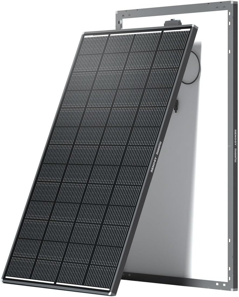 Renogy 200W RSP200DC Single Solar Panel 600 VDC 50 x 30 x 1.5 in *Cracked