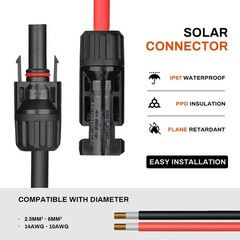 12 piezas de conectores solares con llaves para cables de paneles solares.neuvo.