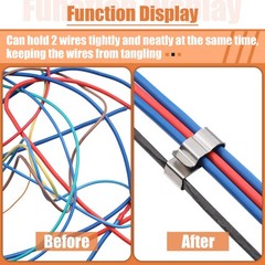50 Pcs Trailer Frame Wire Clips Stainless Steel Cable 22.5 mm 0.89 Inch