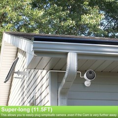 High-Efficiency Solar Panel for SimpliSafe Outdoor Camera – 360° Mount Included