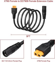 XT60 to DC 8mm Adapter Cable 5ft 14 AWG