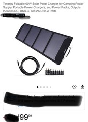 solar charger 60watt 4 panels portable