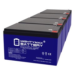 Mighty Max 12V 12AH GEL F2 Battery Compatible with Solar Power Banks – 4 Pack