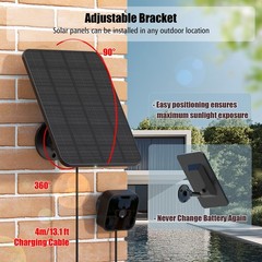 Rhorawill 5 Pack Solar Panel for Blink Outdoor 2K /4(4th Gen)/Outdoor(3rd Gen)