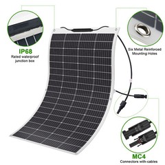 Bifacial Solar Panels Pallet of 2x150W High Efficiency PV Mono Solar Panel Kit