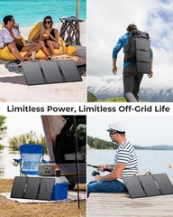 30W High-Efficiency Solar Panel Charger with Multiple Outputs for Outdoor Use
