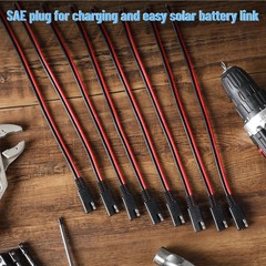 8 Pack SAE Connector Cable 14AWG 1Ft 2 Pin SAE Quick Connect Disconnect Plug