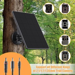 6W Solar Battery Charger Kit for Trail Cameras – Versatile DC Outputs Included