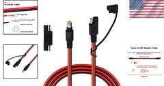 14AWG 6FT DC 8mm Male to SAE Connector Adapter for Efficient Solar Charging
