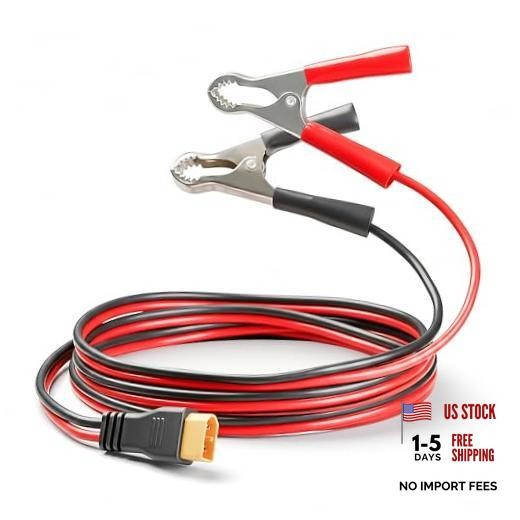 XT60 Connector Cable with 12V DC Battery Alligator Clips Battery Clamp 2 feet