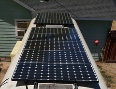 BULK 80 of 210W-230W Sunpower SPR WHT & BLK USED SOLAR MODULES, PICKUP/DELIVERY