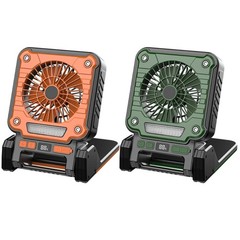 Solar Rechargeable Outdoor Fan For Camping Foldable USB Charging Integrated