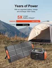 GreenOE Portable Power Station 600W 655Wh Solar Powered Generator with 11 Ports