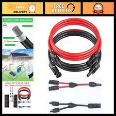 10FT 10AWG Solar Extension Cable Kit – 2pcs with MC4 Y Connectors, Waterproof fo