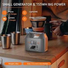 EnginStar 150W Solar Generator 155Wh Power Bank