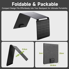 21W Portable Solar Power Bank Solar Panel Cell Phone Charger for Outdoor Camping