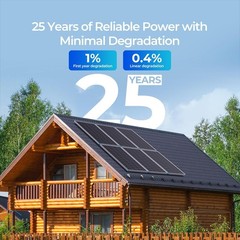 Solar Panel 200 Watt 24 Volt, 200W Solar Panel 25% High-Efficiency 16BB , N-T…