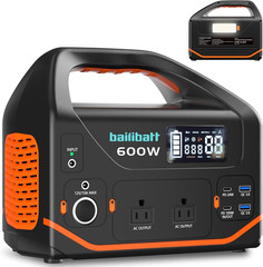 Portable Power Station 600W 293Wh Camping Lithium Battery, Portable Generator fo