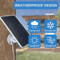 Solar Panel for Ring Spotlight, Outdoor Plus & Pro Battery Cam – 1 Pack, Eco-Fri