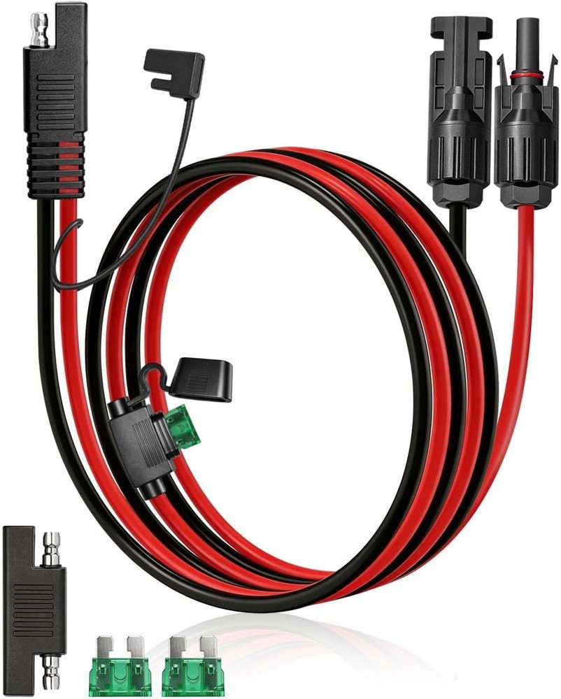 Solar Panel to SAE Adapter Cable 10AWG MC4 to SAE Adapter | Solar 10FT
