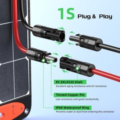 Long-Lasting 10FT XT60 Solar Cable, Perfect for Outdoor Charging Applications