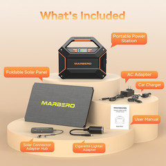 155Wh Solar Generator with Solar Panel Included 30W Portable Power Station 100W