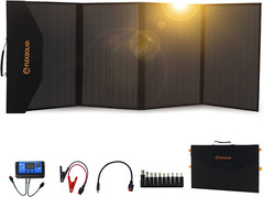 120W Portable Foldable Solar Panel Kit with 20A Charger Controller, 3 USB QC3.0