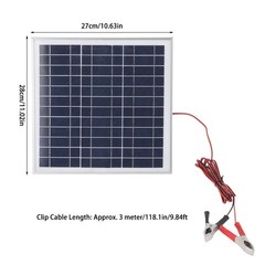 1 50W Portable Solar Panel With Battery Clip For RV Camping
