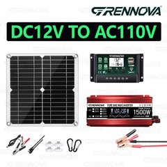 Grennova 1500W Real Power Solar Kit 30W 60A MPPT Pure Sine Off-Grid Home Camping