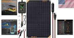 Advanced 30W Monocrystalline Solar Battery Maintainer | Ideal for All Weather