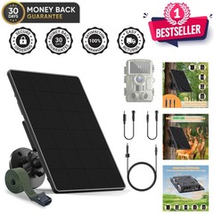 6W Solar Battery Charger Kit for Trail Cameras – Versatile DC Outputs Included