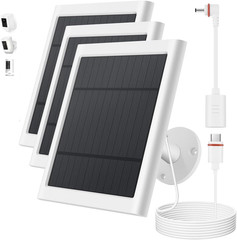 Solar Panel for Ring Camera, 3 Pack 4W Solar Charger Compatible with Rings Spotl
