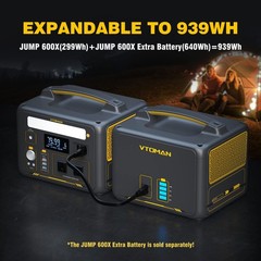 VTOMAN Jump 600X Portable Power Station 600W 299Wh Solar Generator LiFePO4